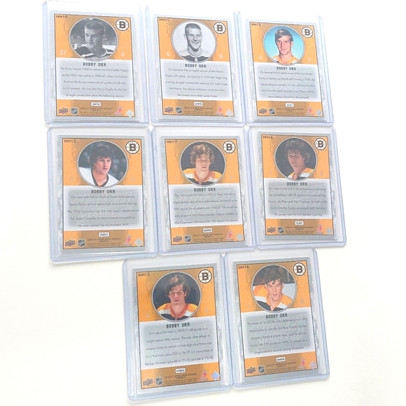 Bobby Orr Hockey Heroes Complete Base Set 1-8 HH-10 to HH17 NHL Boston Bruins - Picture 2 of 2